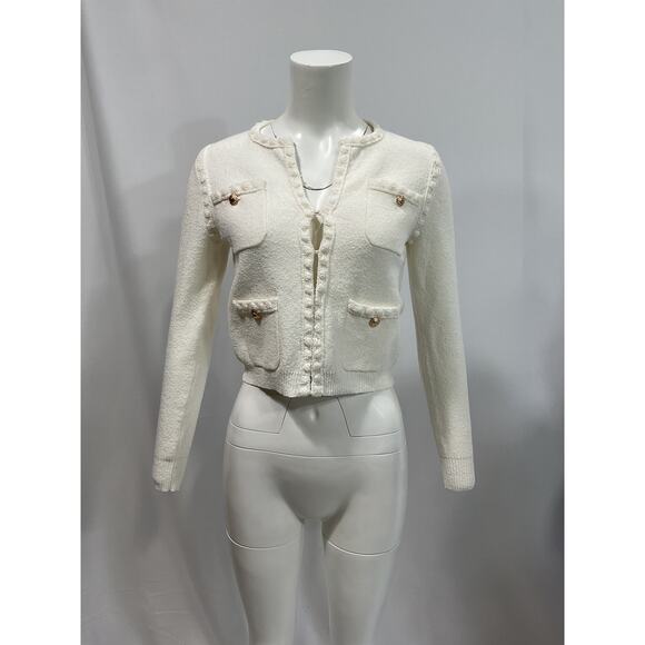 Line & Dot 'Corey' White Ponte Sweater Size XS - Picture 2 of 5